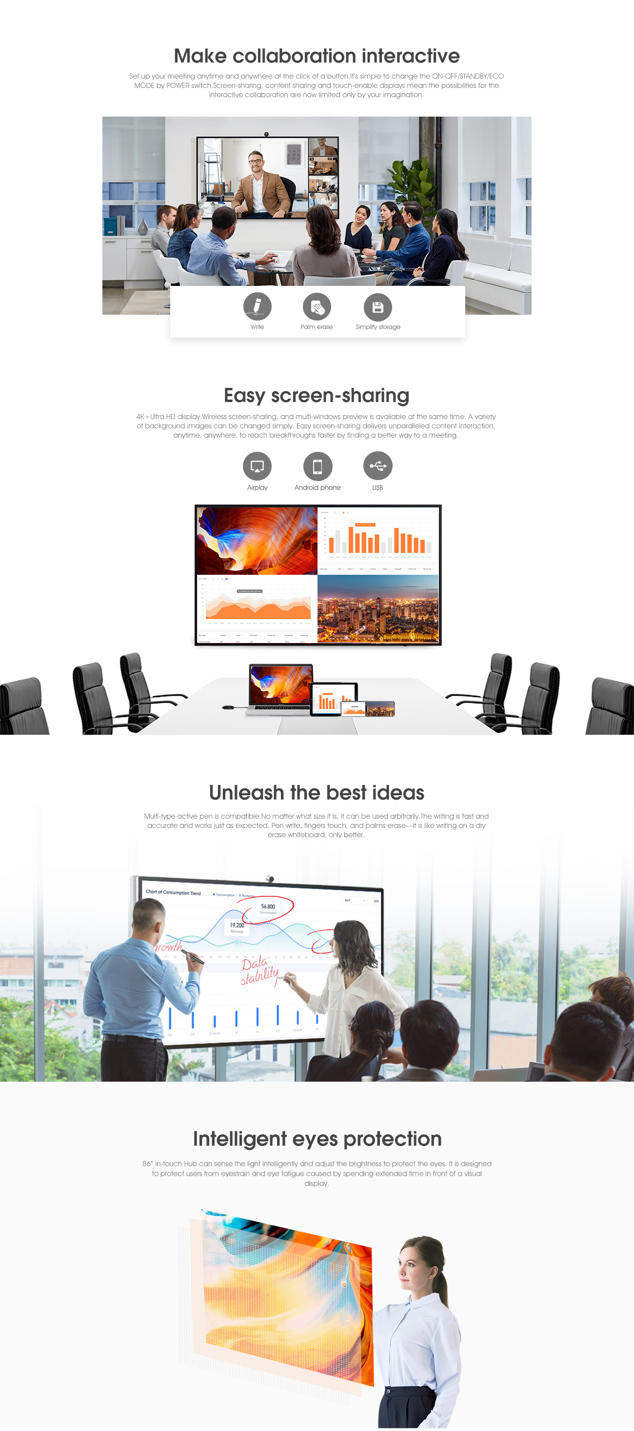 Escreen Tools 86inch interactive smart board - Escreen Smart Digital Screen