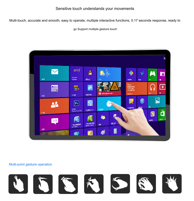 Escreen Example Page 10.1/15.6/21.5/24/27/32/43 Android capacitive touch screen industrial ...